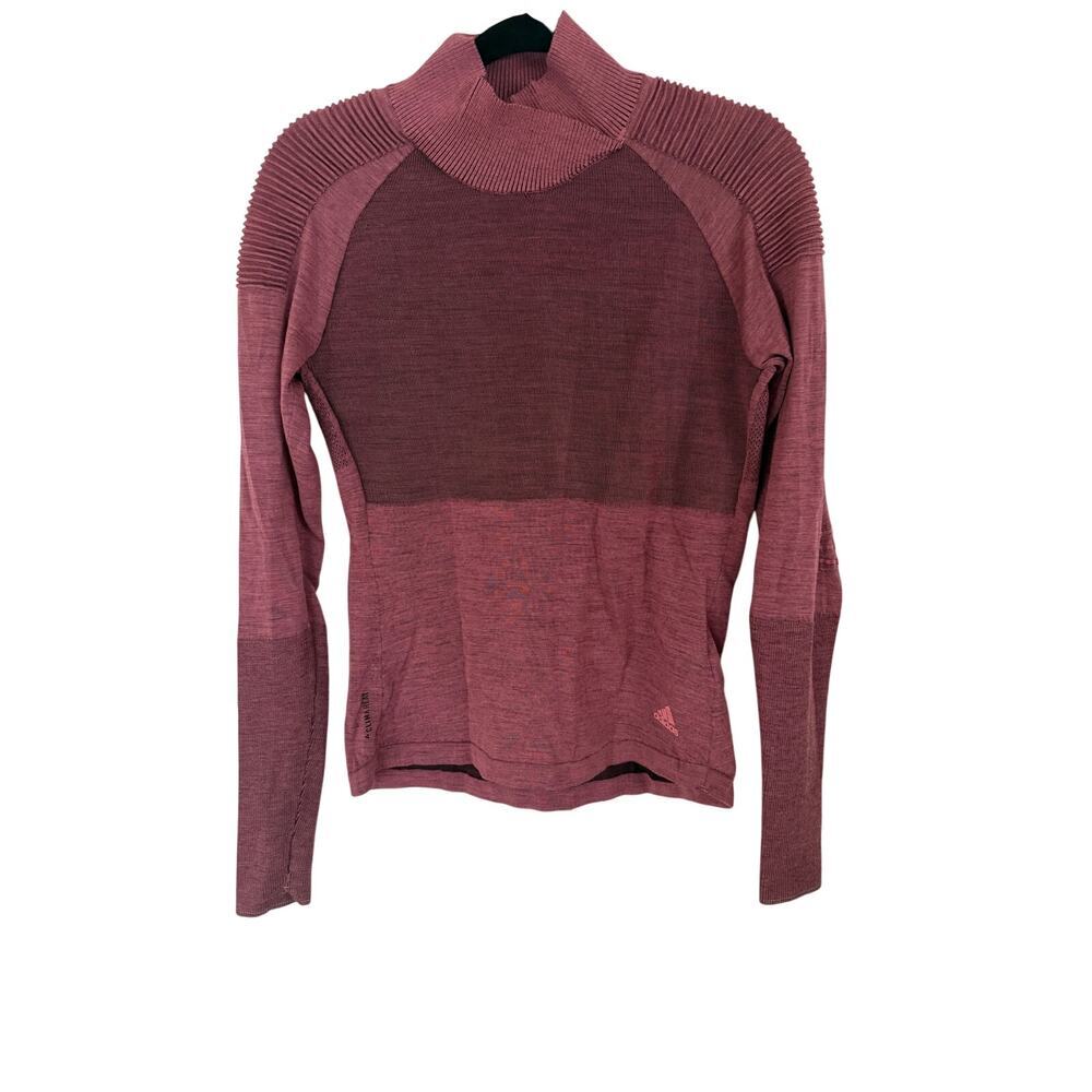Adidas Dusty rose ribbed wool blend pullover size S